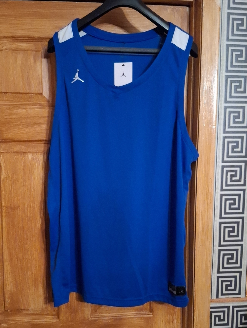 Jordan Men's/Unisex Bold Blue Performance Tank with White Accents